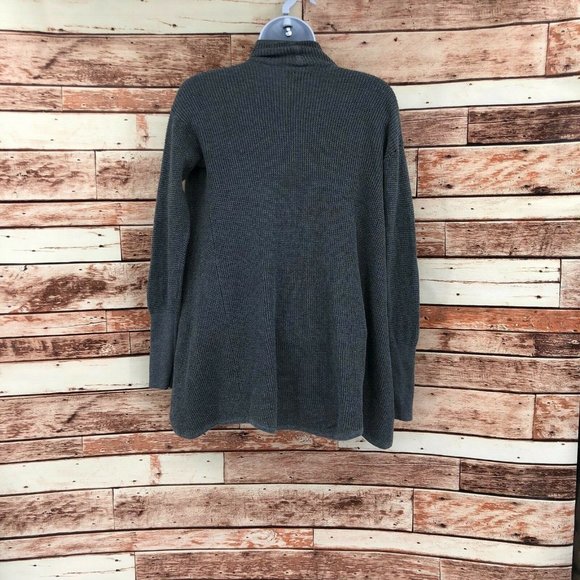Express Waffle Knit Draped Cardigan Size XS Gray - Picture 4 of 6